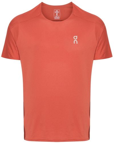 On Shoes T-shirt à design à empiècements - Orange