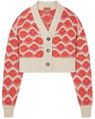 Alanui Hawa Mahal Crochet-knit Cardigan - Red