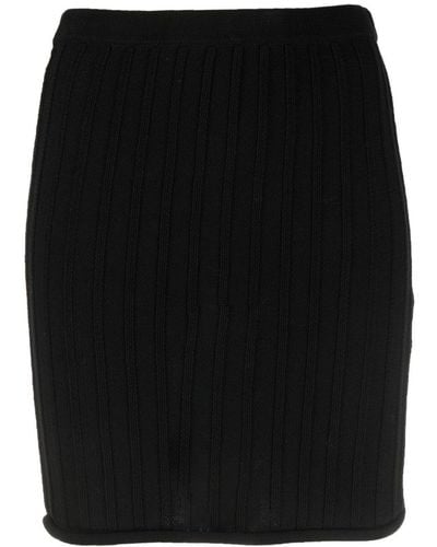 Filippa K Ribbed-knit Mini Skirt - Black