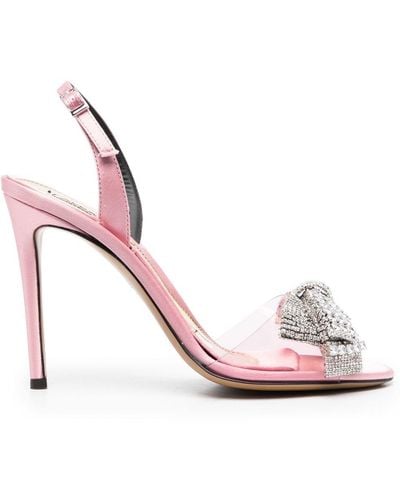 Alexandre Vauthier Bow-detail Open-toe 105mm Sandals - Pink