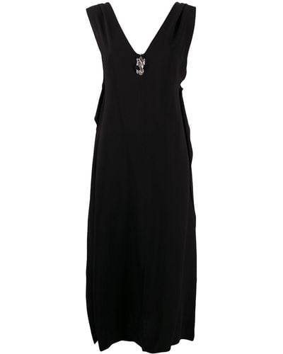 1017 ALYX 9SM Vestido midi con cuello en V - Negro