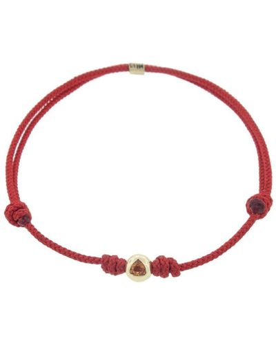 Luis Morais 14kt yellow gold sapphire cord bracelet - Rojo