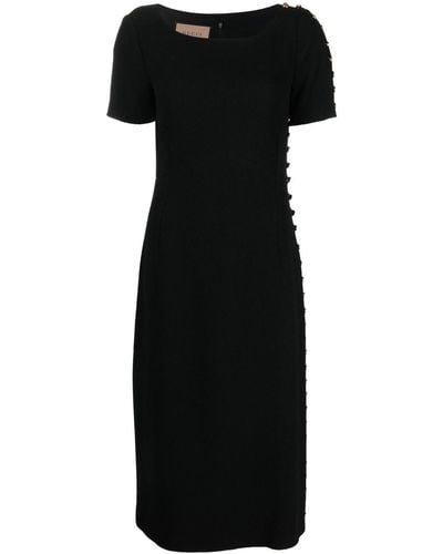 Gucci Midi-jurk Met Knopen - Zwart