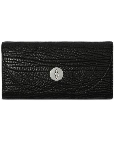 Burberry Chess Continental Leather Wallet - Black