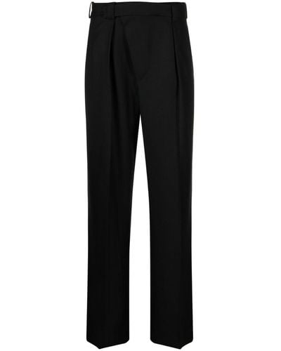 Victoria Beckham Pantalones rectos con diseño cruzado - Negro