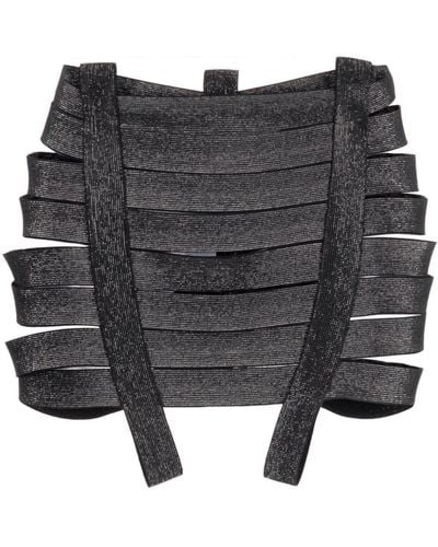 Maticevski Bandeau Harness Mini Skirt - Black