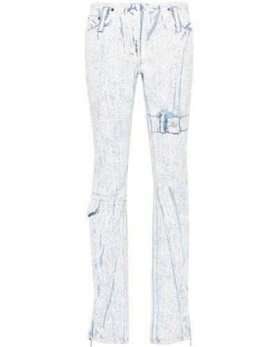 Acne Studios Low-rise Tapered-leg Jeans - White