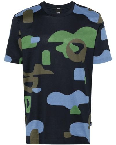 BOSS T-shirt con stampa camouflage - Verde
