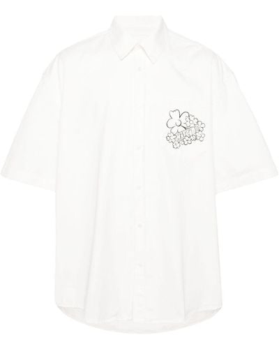 Martine Rose Katoenen Overhemd Met Logoprint - Wit