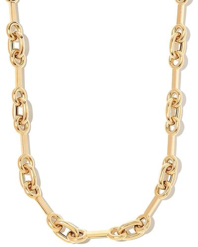 Lauren Rubinski 14kt Yellow Gold Mixed-link Necklace - White