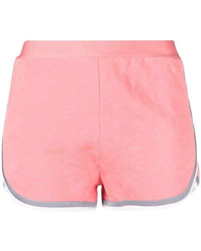 Fendi Gestrickte Shorts mit Logo-Print - Pink