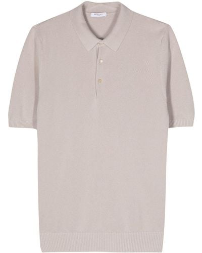 Boglioli Piqué Cotton Polo Shirt - White