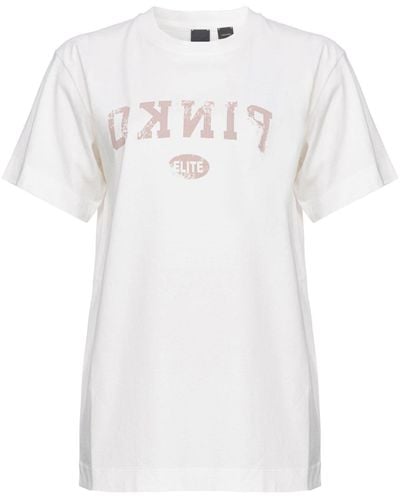 Pinko Tiramisu Cotton T-shirt - White