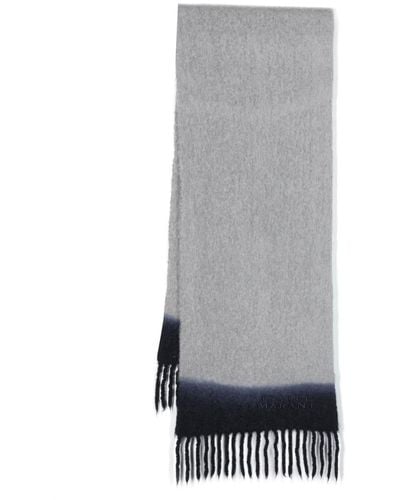 Isabel Marant Firny Embroidered-logo Scarf - Grey