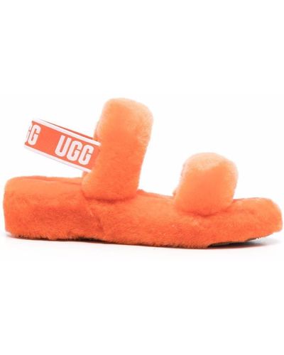 UGG Logo-slingback Sandals - Orange