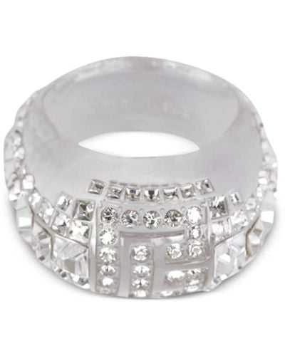 Balmain Ring mit Strass - Weiß