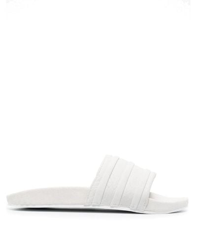 adidas Sandali slides con dettaglio a righe - Bianco