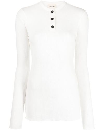 Khaite Cotton-blend Knitted Top - White