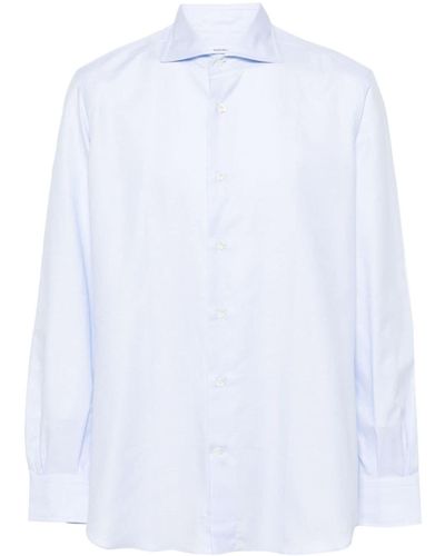 Mazzarelli Spread-collar Cotton Shirt - White