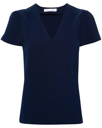 Chie Mihara Londres Cap-sleeves T-shirt - Blue