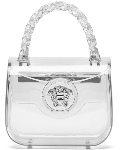 Versace La Medusa Transparent Mini Bag - White