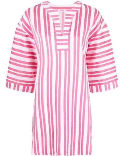 Eres Amor Striped Beach Dress - Pink