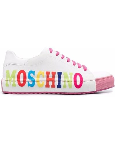 Moschino Logo Low-top Trainers - White