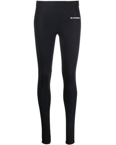 Jil Sander Logo Print leggings - Black
