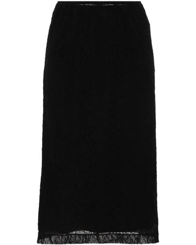 Fabiana Filippi Lace Midi Skirt - Black