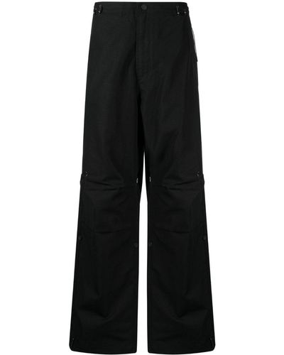 Maharishi Pantalones holgados con bordado Rabbit - Negro