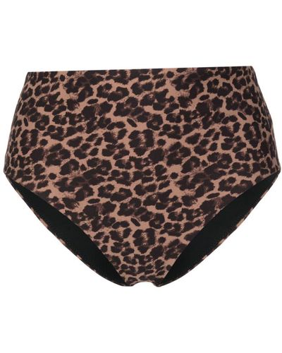 The Upside Naomi Leopard-print Bikini Bottom - Brown
