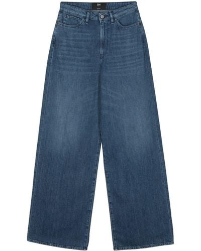 3x1 Weite High-Rise-Jeans - Blau