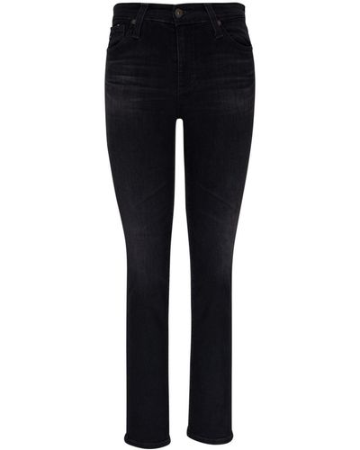 AG Jeans Mid Waist Skinny Jeans - Zwart