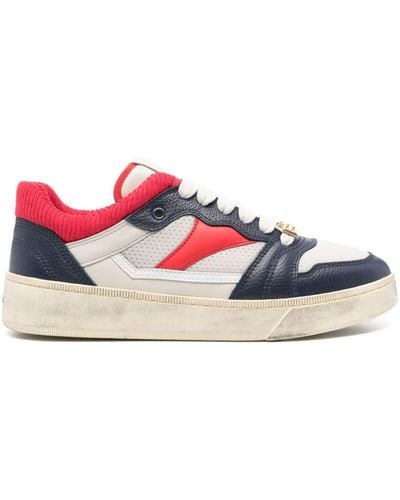 Bally Logo-Plaque Panelled Trainers - Blue