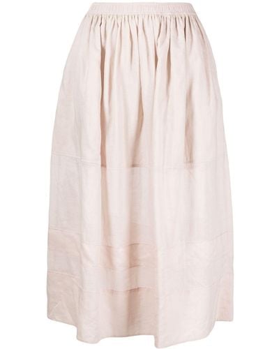 JOSEPH Stripe-detail Straight Skirt - Pink