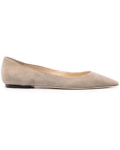 Jimmy Choo Romy Suede Ballet Court Shoes - Brown