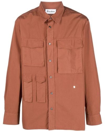 Etudes Studio Long-sleeve Cotton Shirt - Brown