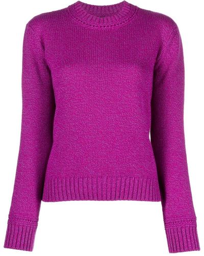 A.P.C. Crew-neck Long-sleeve Sweater - Purple