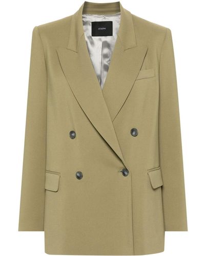 JOSEPH Jaden Double-breasted Blazer - Green