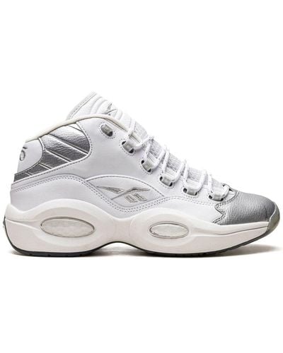 Reebok Question Mid "25th Anniversary Silver Toe" Sneakers - White