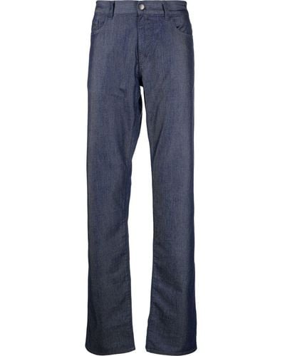 Canali Straight-leg Denim Jeans - Blue