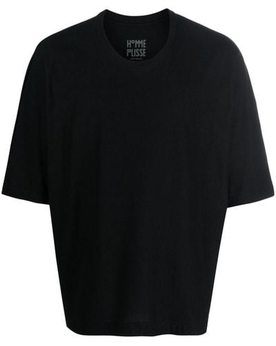 Homme Plissé Issey Miyake Short-sleeve Cotton T-shirt - Black