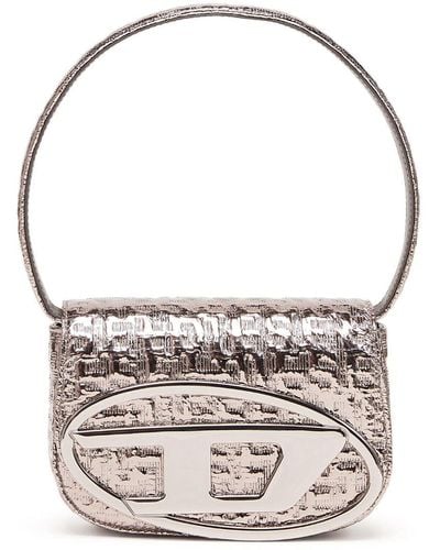 DIESEL 1DR - Iconica borsa a spalla con monogram metallizzato - Borse a Spalla - Donna - Multicolor