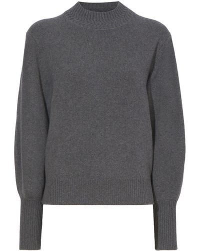 Proenza Schouler Ribbed-knit Balloon-sleeves Sweater - Grey