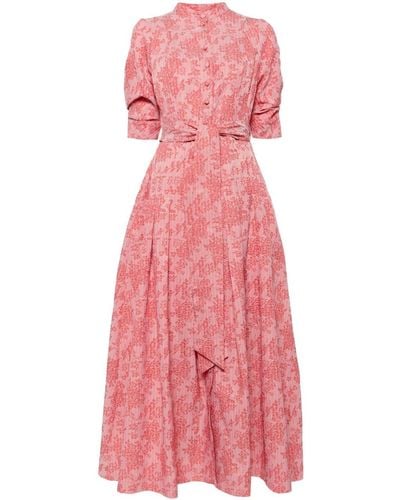 Baruni Vida floral-jacquard maxi dress - Pink