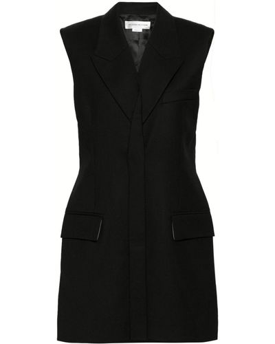 Victoria Beckham Robe courte à design sans manches - Noir