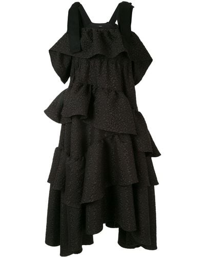 Goen.J ティアード ドレス - ブラック