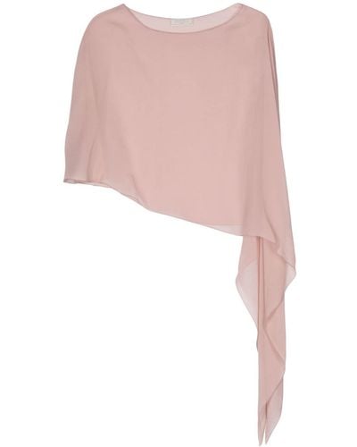 Antonelli Asymmetric Silk Blouse - Pink