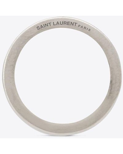 Saint Laurent Ring Met Gegraveerd Logo - Metallic