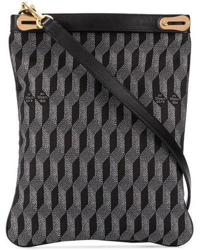 AU DEPART Handtasche mit geometrischem Muster - Schwarz